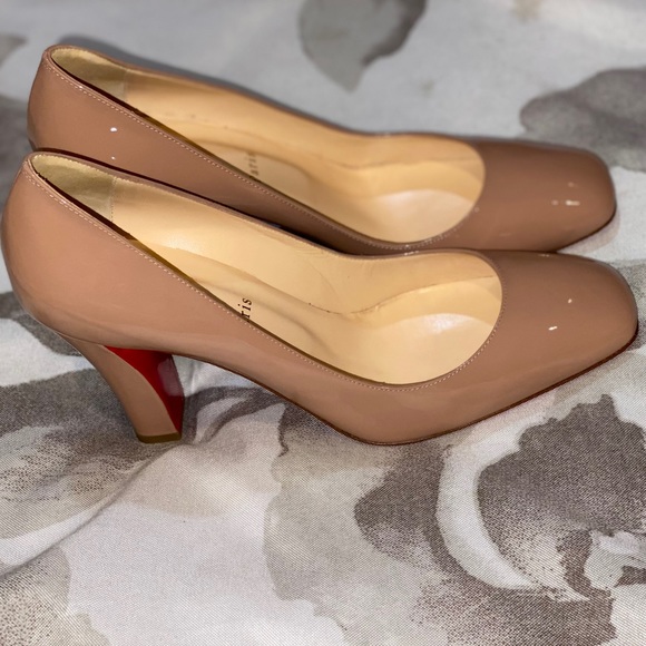 louboutin block heel pumps